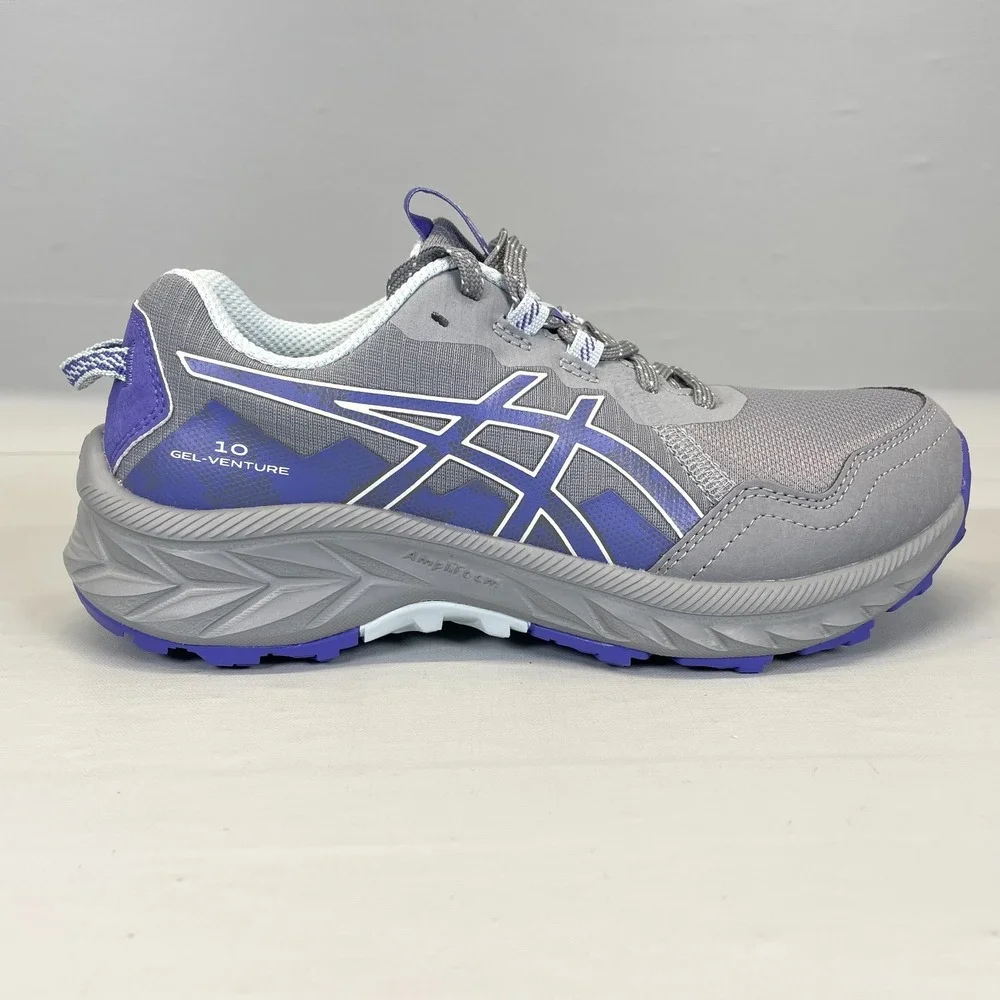ASICS Gel-Venture 10 Trail Running Shoes Womens Size 5 Gray Purple Sneakers